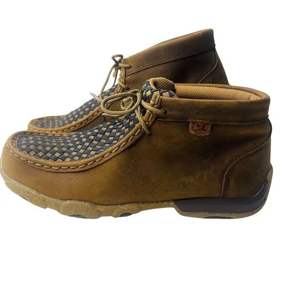 Twisted X Boots Youth Size 5.5 Chukka Oiled Saddle boots moccasins Boys Girls