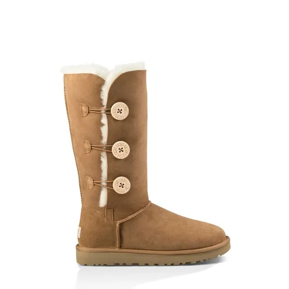 UGG Big Kid Girls Bailey Button Triplet Boots Size 6