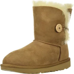 UGG Big Kids Bailey Button II Boots Chestnut Size 13K