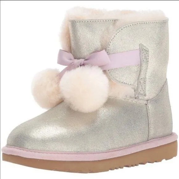 Ugg Gita Metallic Gold Kid’s Boots  size 5
