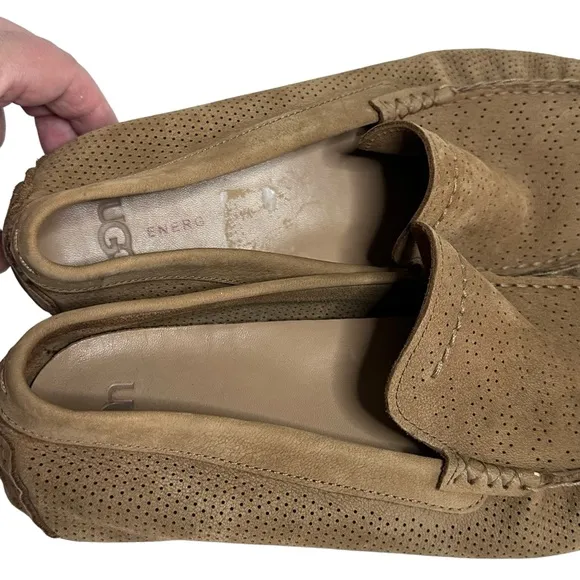 UGG Henrick Stripe Perf Loafers Treadlite ENERG Driving Shoes Men’s Size 11 Tan