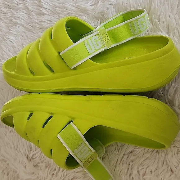 UGG Kids Lime Green Sandals