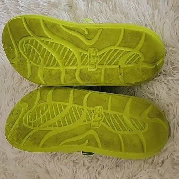 UGG Kids Lime Green Sandals