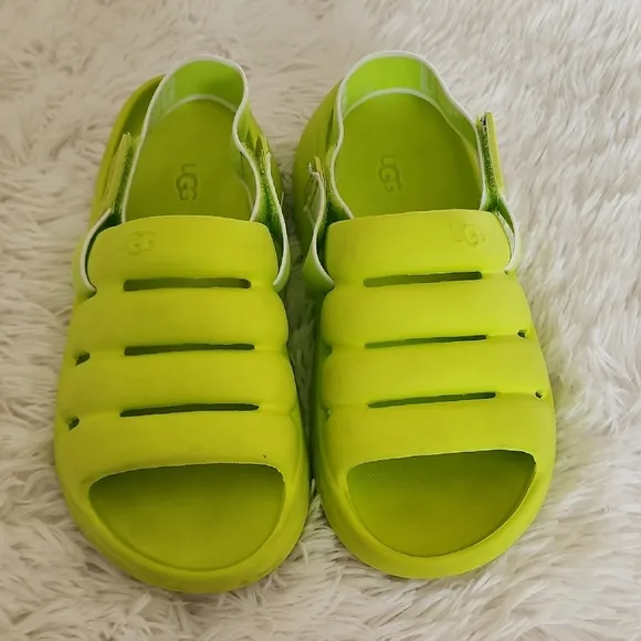 UGG Kids Lime Green Sandals
