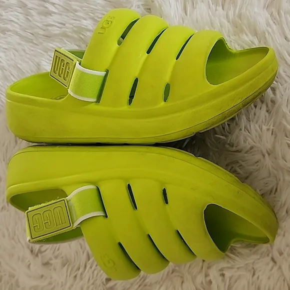 UGG Kids Lime Green Sandals