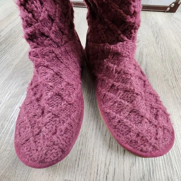 UGG Lattice Cardy Knit Boots size 6