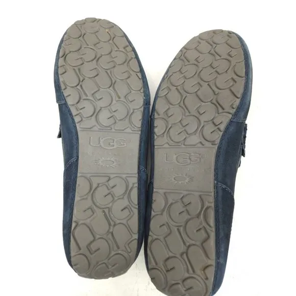 UGG Men’s Sz 14 Tucker Suede Leather Driving Shoes  Slip on loafers blue