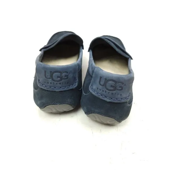 UGG Men’s Sz 14 Tucker Suede Leather Driving Shoes  Slip on loafers blue