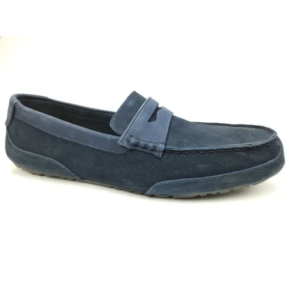 UGG Men’s Sz 14 Tucker Suede Leather Driving Shoes  Slip on loafers blue