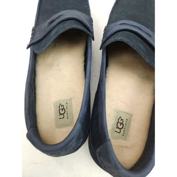 UGG Men’s Sz 14 Tucker Suede Leather Driving Shoes  Slip on loafers blue