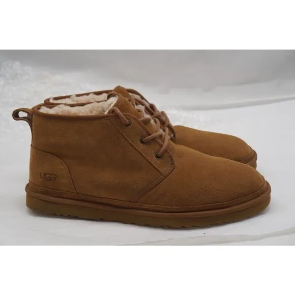 UGG Neumel Men's Chukka Boots Size 15 Chestnut Suede Sheepskin Lined