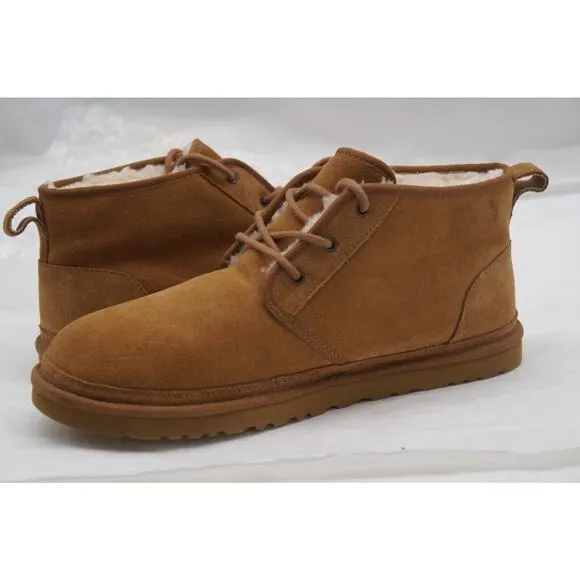 UGG Neumel Men's Chukka Boots Size 15 Chestnut Suede Sheepskin Lined