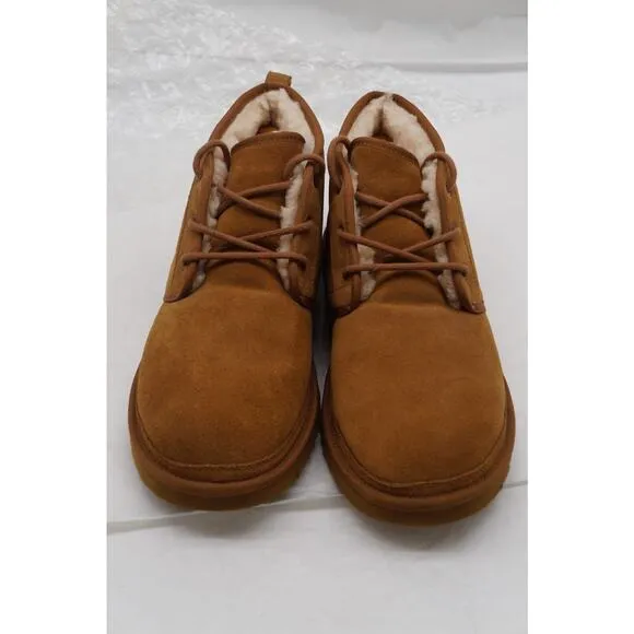 UGG Neumel Men's Chukka Boots Size 15 Chestnut Suede Sheepskin Lined