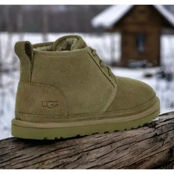 UGG Neumel Olive Drab Green Lace Up Chukka Boots Womens 12 NEW Fast Shipping