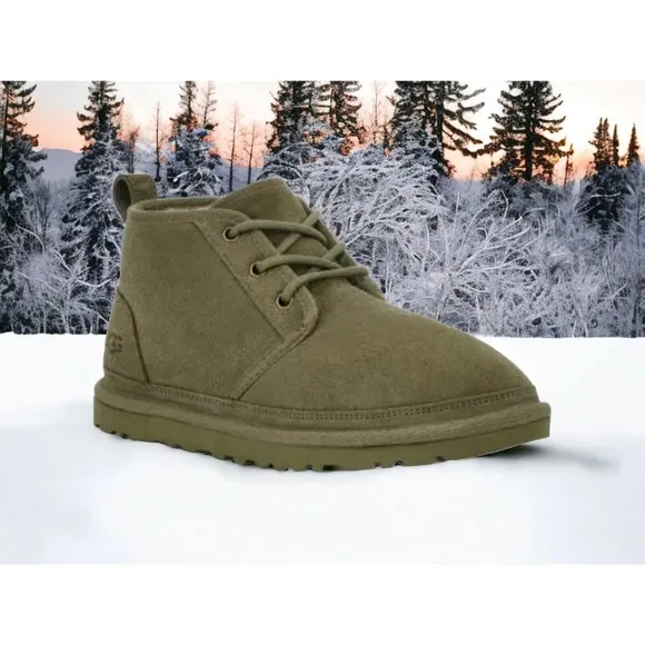 UGG Neumel Olive Drab Green Lace Up Chukka Boots Womens 12 NEW Fast Shipping