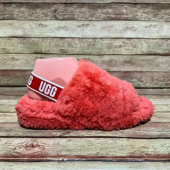 Ugg Red Fluff Yeah Sandals