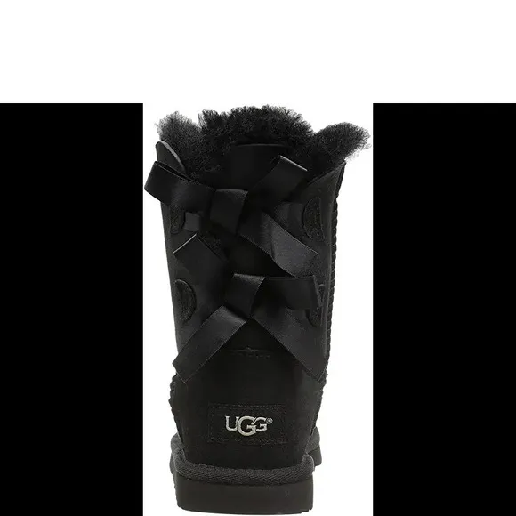UGG Toddlers Bailey Bow II Boots Black Size 12C