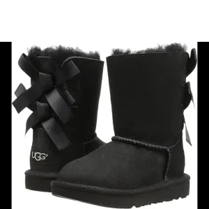UGG Toddlers Bailey Bow II Boots Black Size 12C