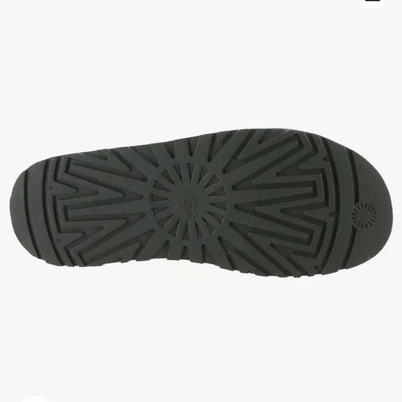 Ugg white and black disco cross slides sandals