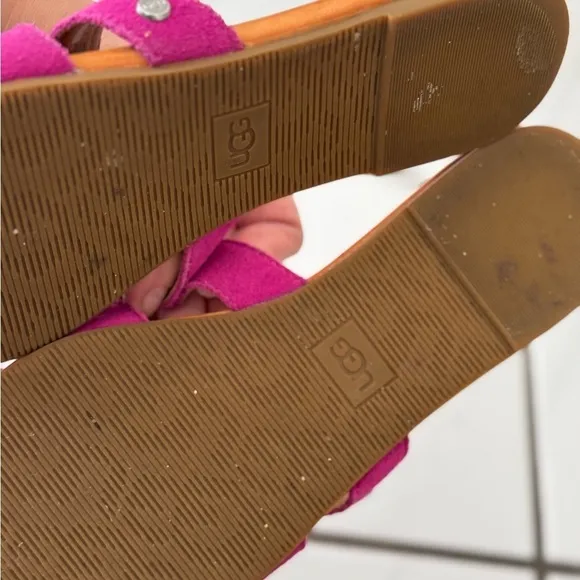 UGG Women's Pink Slide Sandals size 9