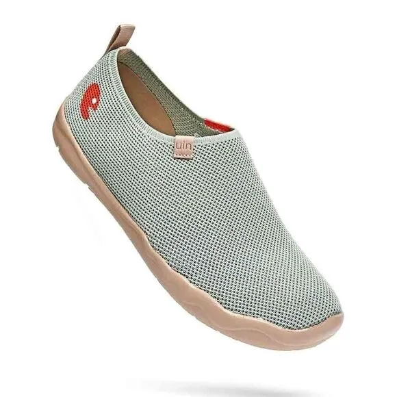 UIN Men's Slip Ons Walking Casual Loafers Shoes (Toledo Knitted Desert Sage)