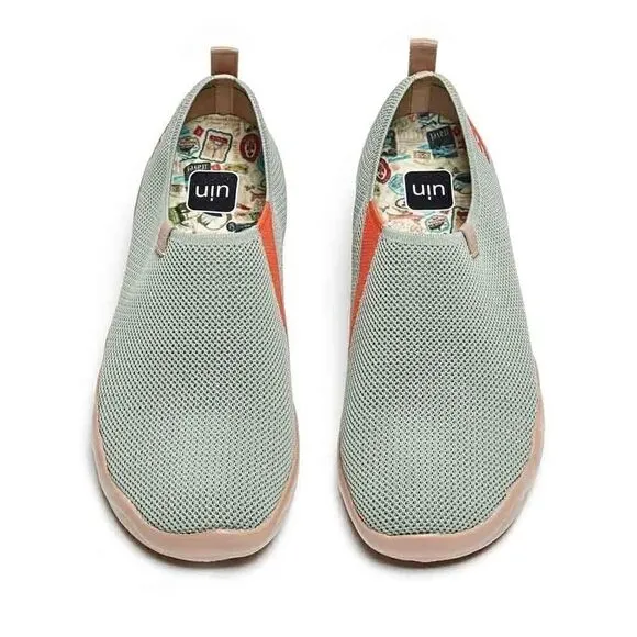 UIN Men's Slip Ons Walking Casual Loafers Shoes (Toledo Knitted Desert Sage)