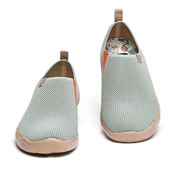 UIN Men's Slip Ons Walking Casual Loafers Shoes (Toledo Knitted Desert Sage)