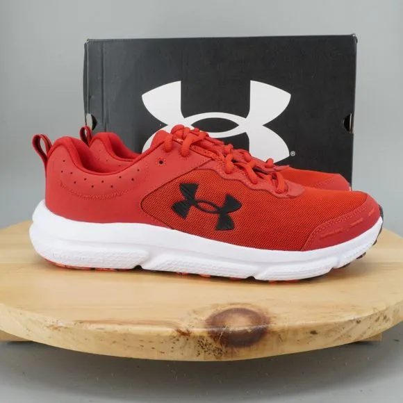 Under Armour Charged Assert 10 Mens Size 11.5 Shoes Red White Running Sneakers