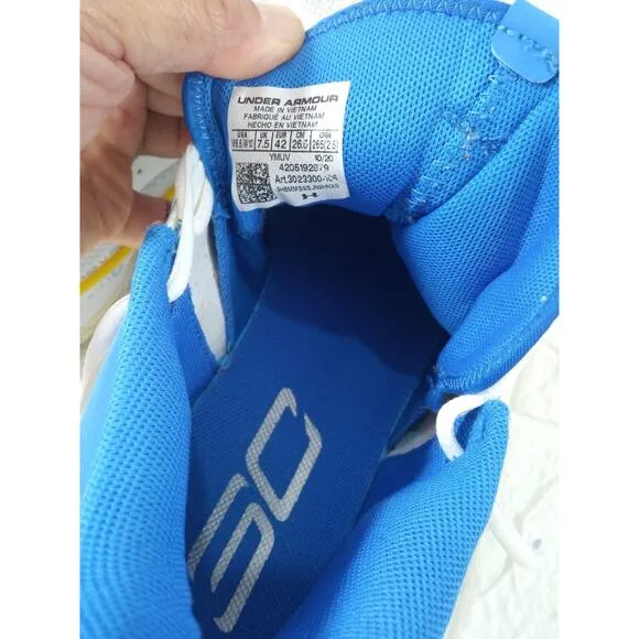 Under Armour Curry 7 Dub Nation 2 Unisex Size M 8.5 W 10 (3023300 106)