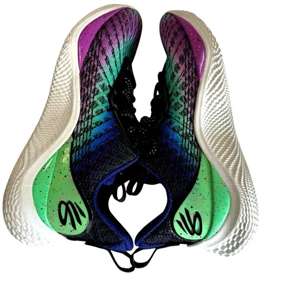 Under Armour Curry Flow 10 Northern Lights Sneakers  Men's Size 8/Womens 9.5