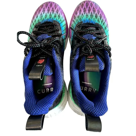 Under Armour Curry Flow 10 Northern Lights Sneakers  Men's Size 8/Womens 9.5