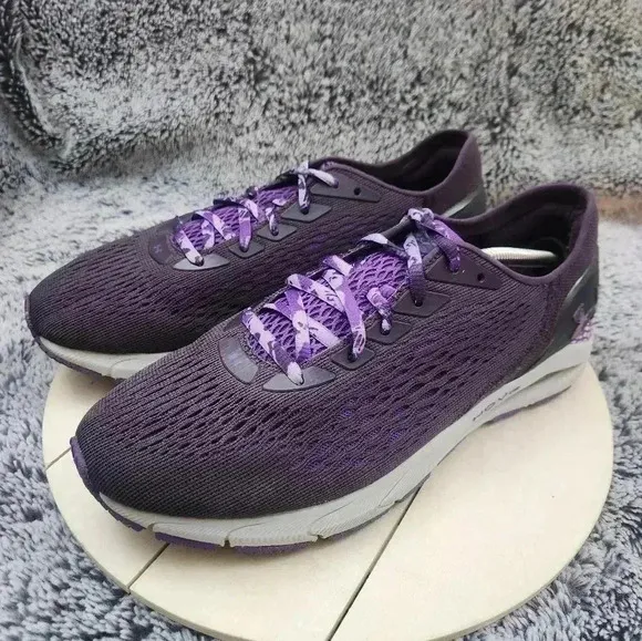 Under Armour HOVR Sonic 3 Womens Size 9.5 Shoes Purple White Running Sneakers