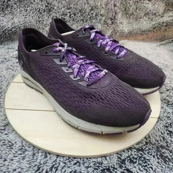 Under Armour HOVR Sonic 3 Womens Size 9.5 Shoes Purple White Running Sneakers