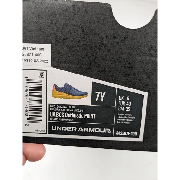 Under Armour Outhustle Blue/Orange Sneakers