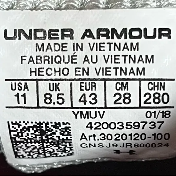 Under Armour REFLECTIVE Charged Bandit 3 Womens Size 11 Running Shoes Black Gray