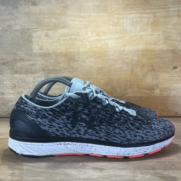 Under Armour REFLECTIVE Charged Bandit 3 Womens Size 11 Running Shoes Black Gray