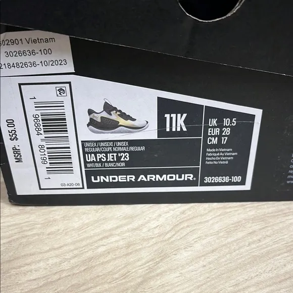 Under Armour Unisex Sneakers - Black and Gold - 11