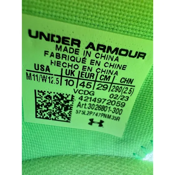 Under Armour Unisex UA Flow Velociti Elite Running Shoes 3026801-300 Men Size 11
