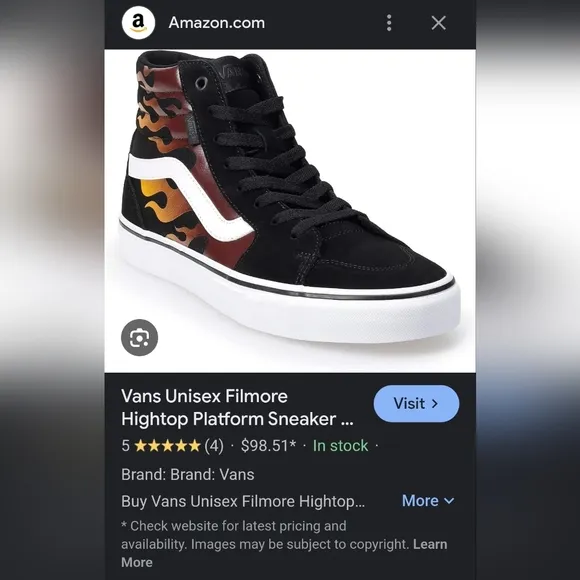 UNIQUE! Vans Filmore Hi Faded Flame - men's size 9