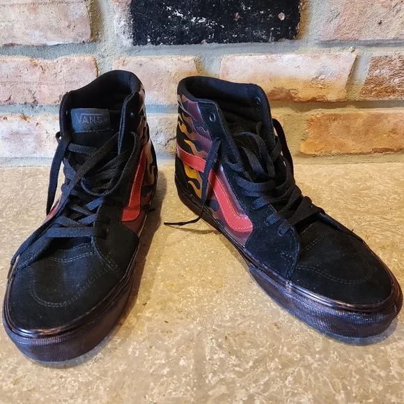 UNIQUE! Vans Filmore Hi Faded Flame - men's size 9