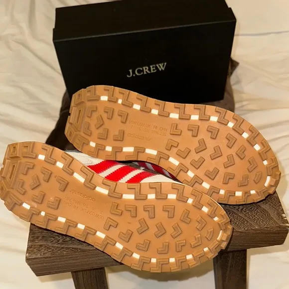 Unisex Adidas White and Red Sneakers