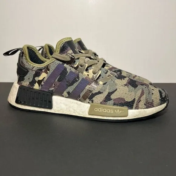 Unisex ADIDAS NMD R1 Cargo Camo Athletic Shoes / Size 6.5 Mens - 7.5 Womens