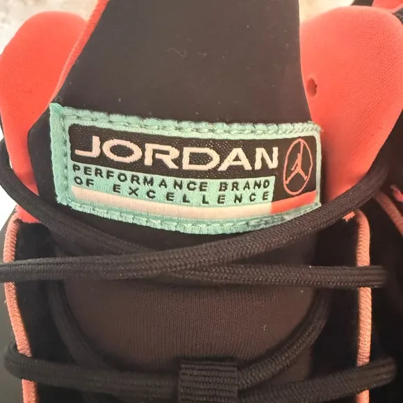 Unisex Jordan Black and Mint Sneakers