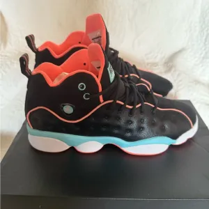 Unisex Jordan Black and Mint Sneakers