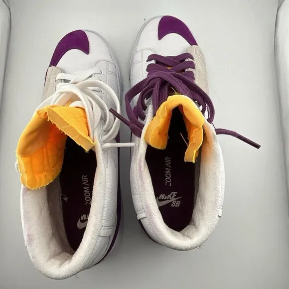 Unisex Nike‎ SB Blazer Mid Edge Lakers Men’s 8 Womens 9.5 DA2189-100
