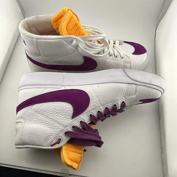 Unisex Nike‎ SB Blazer Mid Edge Lakers Men’s 8 Womens 9.5 DA2189-100