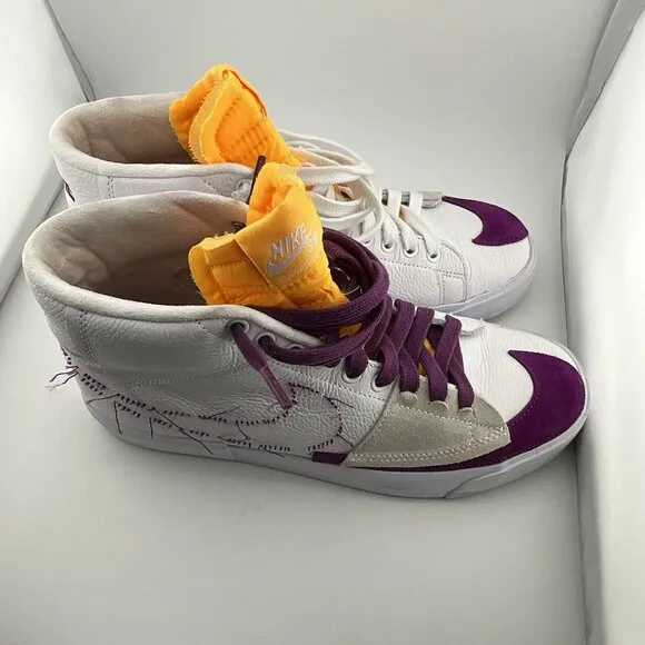 Unisex Nike‎ SB Blazer Mid Edge Lakers Men’s 8 Womens 9.5 DA2189-100