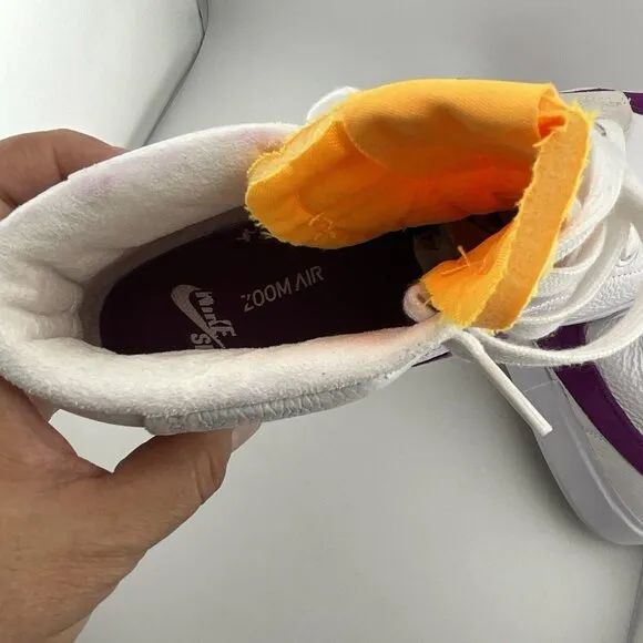 Unisex Nike‎ SB Blazer Mid Edge Lakers Men’s 8 Womens 9.5 DA2189-100