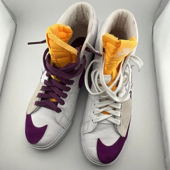 Unisex Nike‎ SB Blazer Mid Edge Lakers Men’s 8 Womens 9.5 DA2189-100