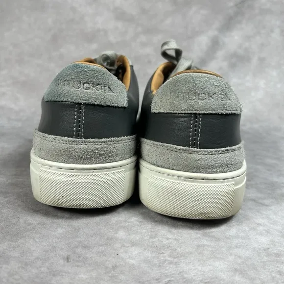 Untuckit Men's 12 Loafers Gray Suede Lace Up Shoes Casual Sneakers